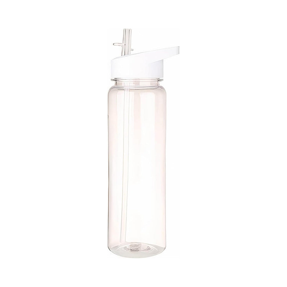 Aquapureline Transparent 24 oz Sports Hydration Bottle with Straw, BPA-Free